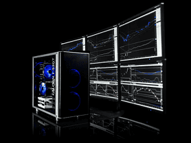 Desktop with 6 monitor array