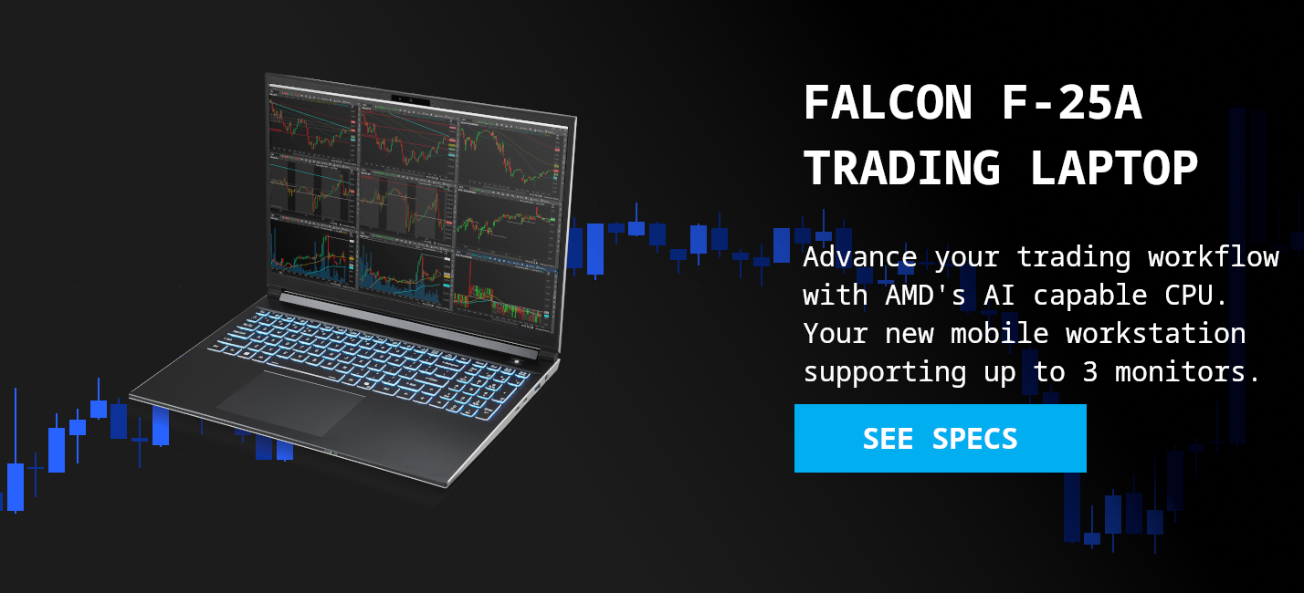 Falcon F-25A Trading Laptop - AMD Ryzen AI 9 HX 370 - High Performance Trading Workstation