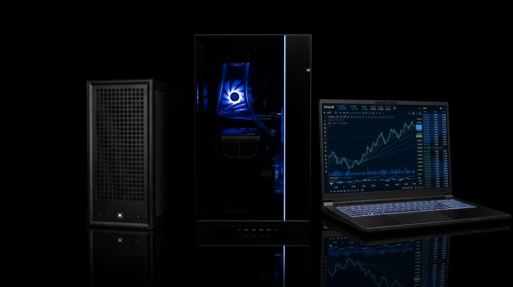 The Falcon Private AI lineup: AI Desk, AI Book, and Falcon AI Enclave together.