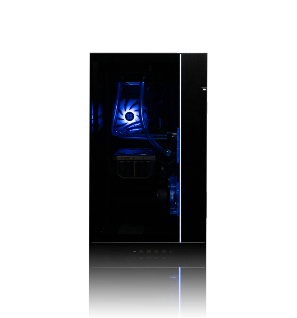 Falcon I-10 AI Desk private AI trading workstation with custom liquid cooling